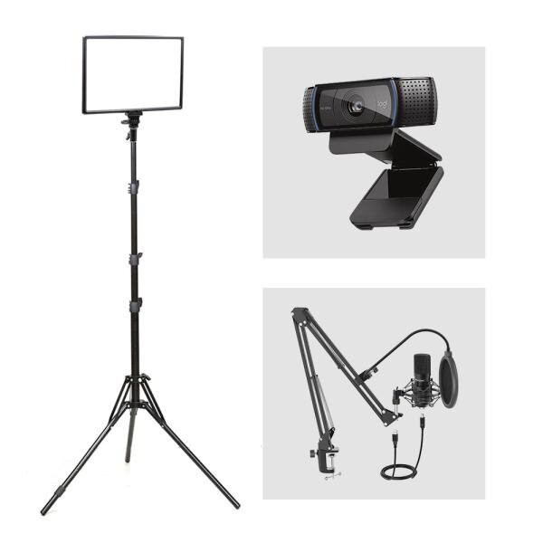 [오토케] 나는 왕초보다 PC방송세트7 큐브라이트45 LED 조명/로지텍 C920/FIFINE T590 